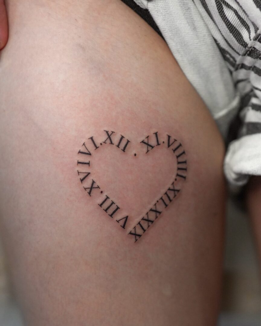 ⭐︎ハートのレタリングタトゥー⭐︎(Heart Lettering Tattoo)